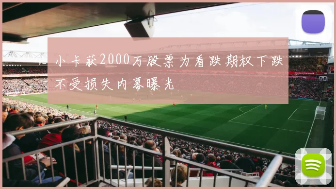小卡获2000万股票为看跌期权下跌不受损失内幕曝光
